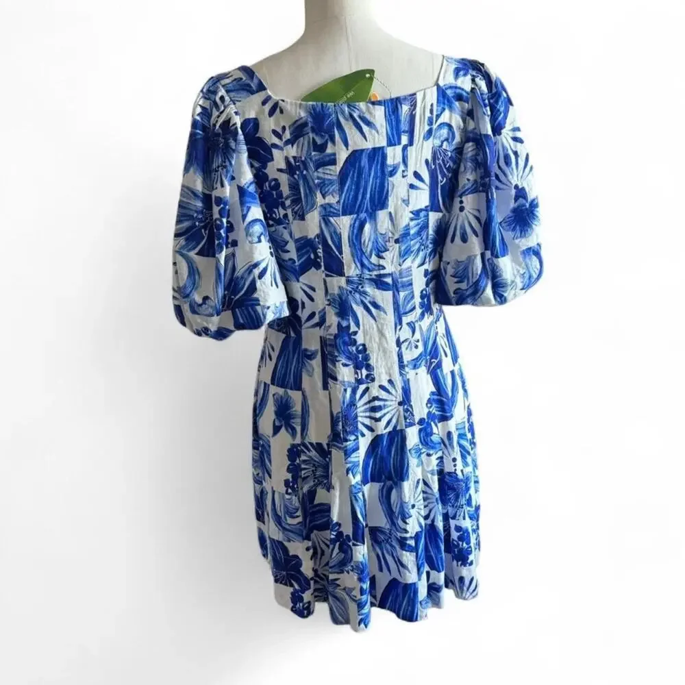 NWT Farm Rio Golden Tiles Mini Dress (size S) 348